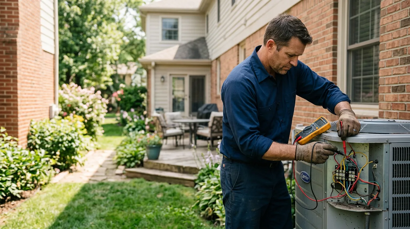 HVAC technician working near Crystal, MI
